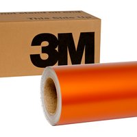 A roll of orange 3M 2080 wrap laying alongside its packaging. 