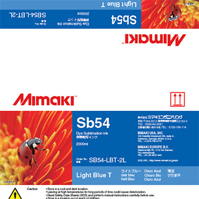 Mimaki Dye Sublimination Ink Light Blue T Sb54