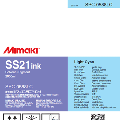 Mimaki SS21 Ink Solvent Light Cyan