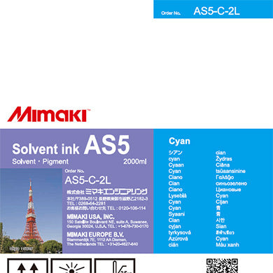 Mimaki AS5 Ink Solvent Cyan